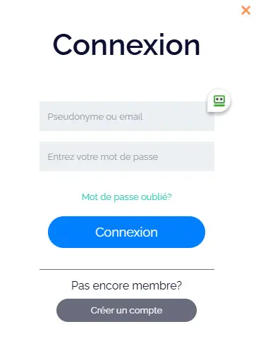 Connexion des membres du GAMING CLUB CASINO
