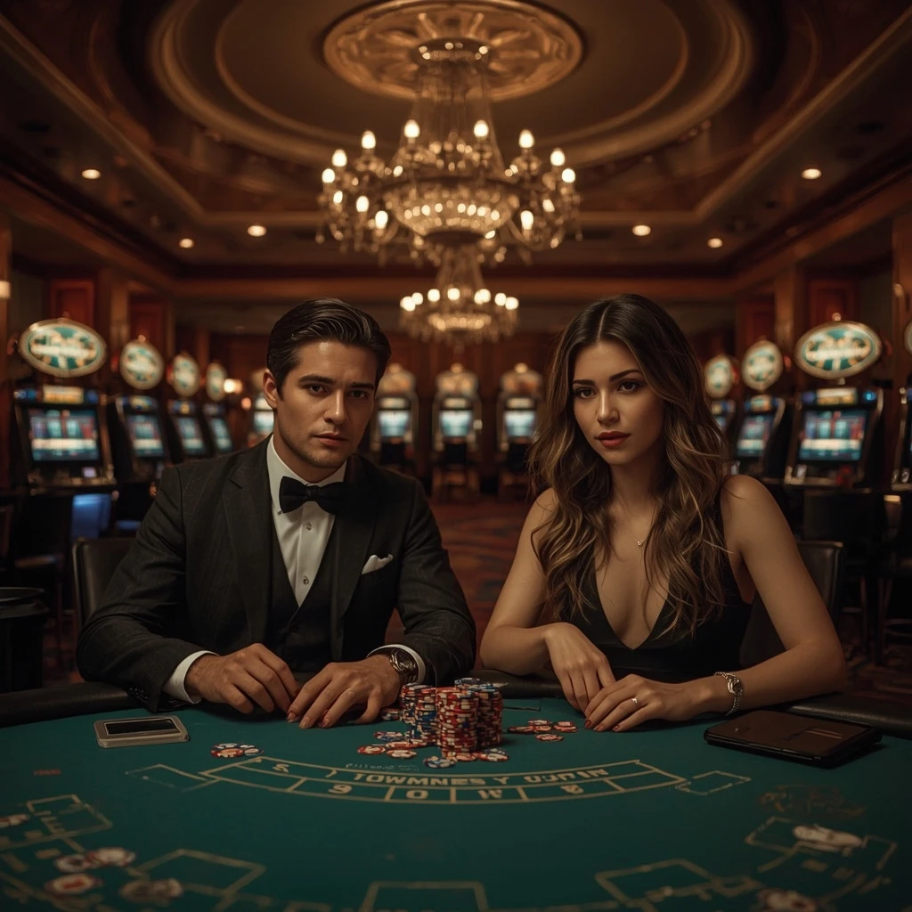 Deux joueurs de poker au Gaming Club Casino